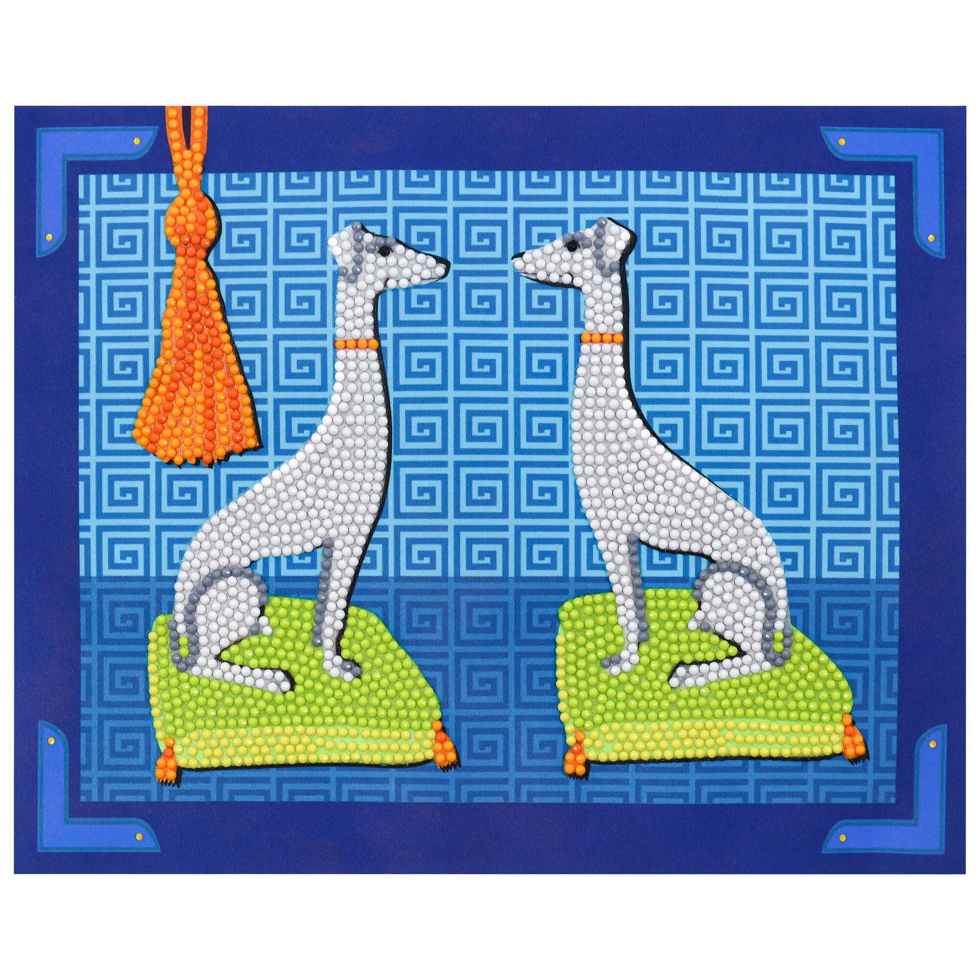 Jonathan Adler x Michaels 8" x 10" Pair of Greyhounds Diamond Art Kit